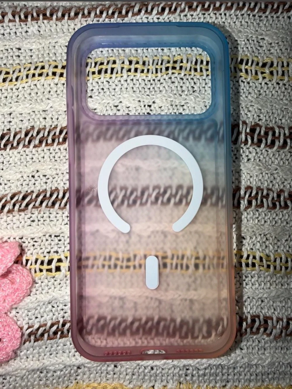 Gradient Pink to Blue MagSafe-Compatible Phone Case